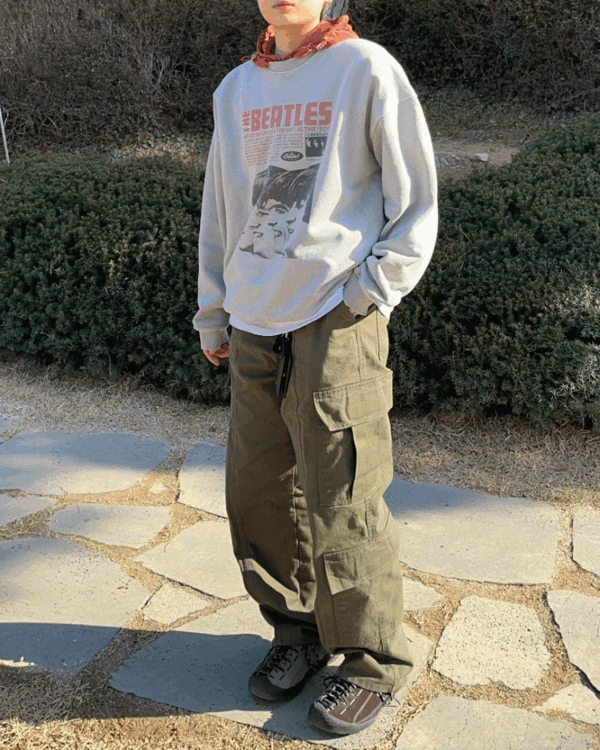 Triple cargo pocket pants (3color)